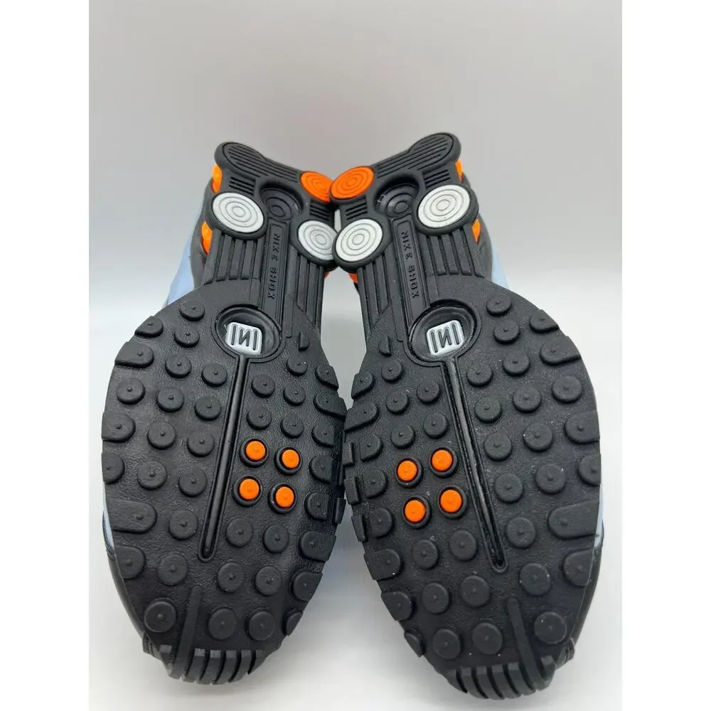 Nike Shox R4 Blue Tint Total Orange Women’s Size 8.5 AR3565-401 New.